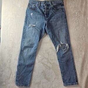 Levi’s Big E premium denim jeans 501 S skinny W27 L28 light wash distressed
